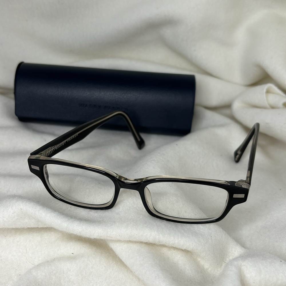 Warby Parker Japhy Glasses Black & Case (some minor scratches)